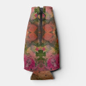 ウォーターカラーとインクの抽象的な美しい絵画アート ボトルクーラー (裏面)