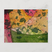 ウォーターカラーとインクの抽象表現主義アート ポストカード (正面)