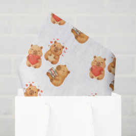 ウォーターカラーのかわいいカピバラ 薄葉紙