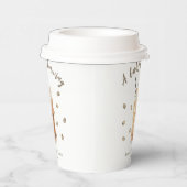 ウォーターカラーのアイスコーヒー ブルーベイビーシャワー 紙コップ (右)