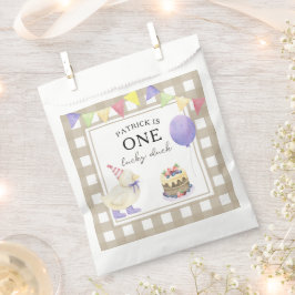 ウォーターカラーのアヒル 1歳の誕生日 フェイバーバッグ