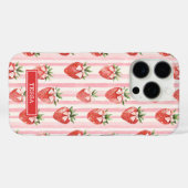 ウォーターカラーのイチゴとキュートなリボン Case-Mate iPhoneケース (裏面 (横))