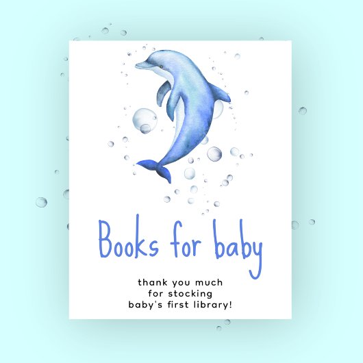 ウォーターカラーのイルカ - 赤ちゃんのための本 ポスター