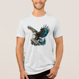 ウォーターカラーのイーグル トライブレンドＴシャツ