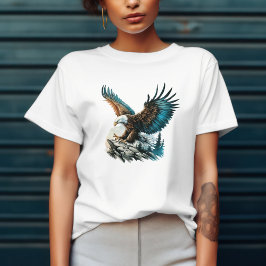 ウォーターカラーのイーグル トライブレンドＴシャツ