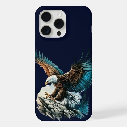 ウォーターカラーのイーグル iPhoneケース (裏面)