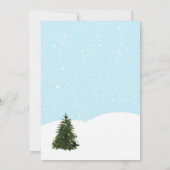 ウォーターカラーのウィンタースキーツアー スキー バースデーパーティー 招待状 (裏面)