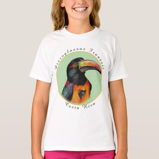 ウォーターカラーのオオハシ Tシャツ (正面)