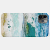 ウォーターカラーのオーシャンモノグラムケースメイトiPhoneケース Case-Mate iPhoneケース (裏面(横))