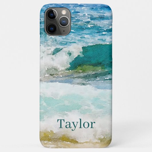 ウォーターカラーのオーシャンモノグラムケースメイトiPhoneケース Case-Mate iPhoneケース (裏面)