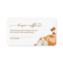 ウォーターカラーのカボチャのオムツくじ引き