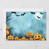 ウォーターカラーのカボチャのハロウィンベビーシャワー 招待状 (裏面)