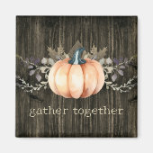 ウォーターカラーのカボチャ マグネット (正面)