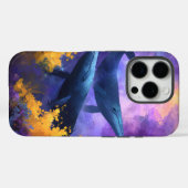 ウォーターカラーのクジラの抽象的な海洋庭園 Case-Mate iPhoneケース (裏面 (横))