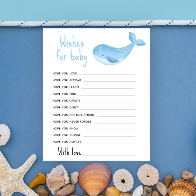 ウォーターカラーのクジラ - 赤ちゃんへの願い (クリエイターアップロード済み)