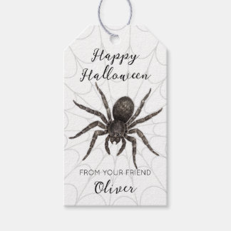 ウォーターカラーのクモの巣 ハロウィンのギフトタグ ギフトタグ