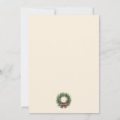 ウォーターカラーのクリスマスツリーと雪のデザインのクリスマスカード シーズンカード (裏面)