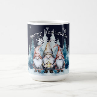 ウォーターカラーのクリスマス・ノーム達 コーヒーマグカップ