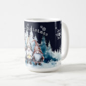 ウォーターカラーのクリスマス・ノーム達 コーヒーマグカップ (正面右)