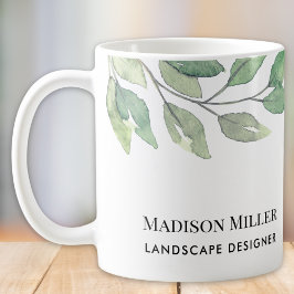 ウォーターカラーのグリーンランドスケープデザイナー コーヒーマグカップ
