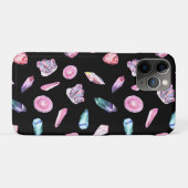 ウォーターカラーのジオードとクリスタル柄 Case-Mate iPhoneケース (裏面(横))