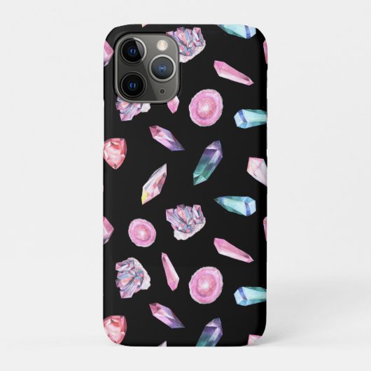 ウォーターカラーのジオードとクリスタル柄 Case-Mate iPhoneケース (裏)