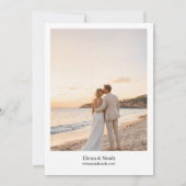 ウォーターカラーのトロピカルパームツリー写真 Save The Date 招待状 (裏面)