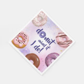 ウォーターカラーのドーナツ・マインド・イフ・アイ・ドゥ スタンダードランチョンナプキン (角)