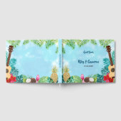 ウォーターカラーのハワイアンルアウパーティーのゲストブック ゲストブック (全面)