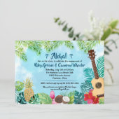 ウォーターカラーのハワイアンルーアウパーティー 招待状 (スタンド正面)