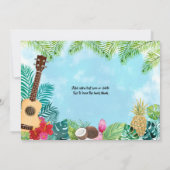 ウォーターカラーのハワイアンルーアウパーティー 招待状 (裏面)