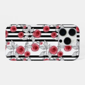 ウォーターカラーのバラ iPhoneケース (裏面横)