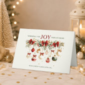 ウォーターカラーのビジネス ロゴ クリスマス オーナメント Joy