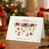 ウォーターカラーのビジネス ロゴ クリスマス オーナメント Joy