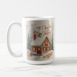 ウォーターカラーのホリデー コットジマグ – あったかクリスマスコテージ コーヒーマグカップ