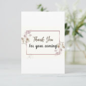 ウォーターカラーのユーカリの要素が入った感謝のカードです。 サンキューカード (スタンド正面)