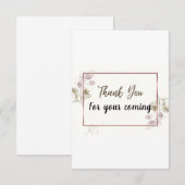 ウォーターカラーのユーカリの要素が入った感謝のカードです。 サンキューカード (正面/裏面)