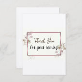 ウォーターカラーのユーカリの要素が入った感謝のカードです。 サンキューカード (正面/裏面)