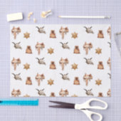 ウォーターカラーのワイルドウェストキッズアート 薄葉紙 (クラフト)