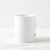 ウォーターカラーの傘 熱帯の休暇 ビーチハウス コーヒーマグカップ (中央)