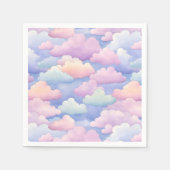 ウォーターカラーの可愛い雲 スタンダードカクテルナプキン (正面)