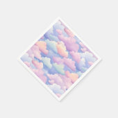 ウォーターカラーの可愛い雲 スタンダードカクテルナプキン (角)