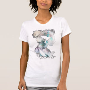 ウォーターカラーの女性 Tシャツ