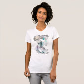 ウォーターカラーの女性 Tシャツ (正面フル)