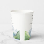 ウォーターカラーの山々 - 冒険のはじまり 紙コップ (右)