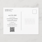 ウォーターカラーの山と野の花 | Save the Date 案内ポストカード (裏面)