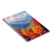 ウォーターカラーの山の景色 紅葉 ノートブック (右側)