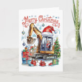 ウォーターカラーの建設業クリスマスカード シーズンカード (正面)