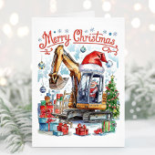 ウォーターカラーの建設業クリスマスカード シーズンカード