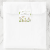 ウォーターカラーの恐竜 ベビーシャワー スクエアシール (バッグ)